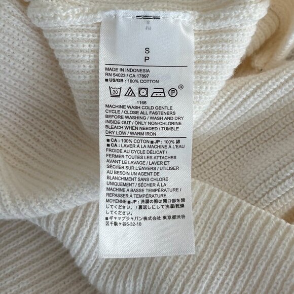 Banana Republic Factory Snow Day Tie Back Hip Length Sweater Size Small - Picture 6 of 10